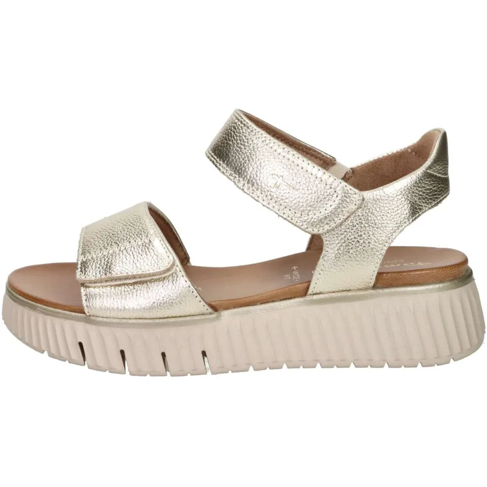 Tamaris Comfort platte sandalen goud, foto 2