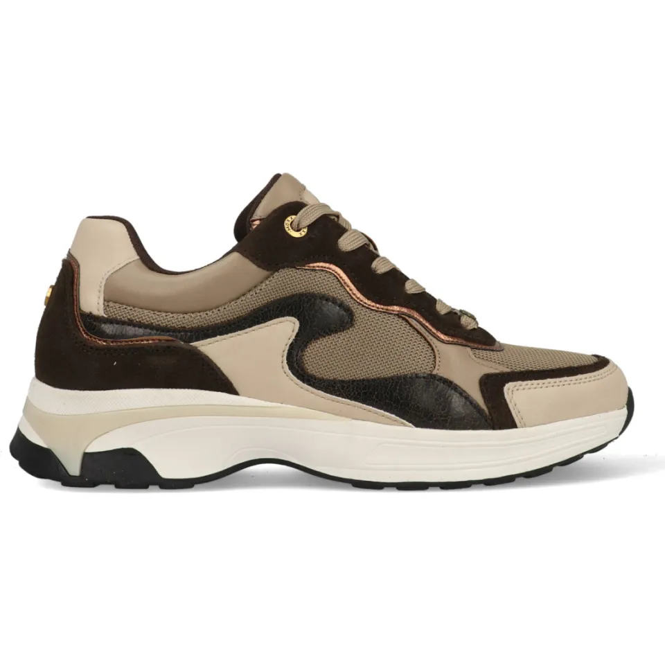 Mexx Portia Love lage sneaker donkerbruin