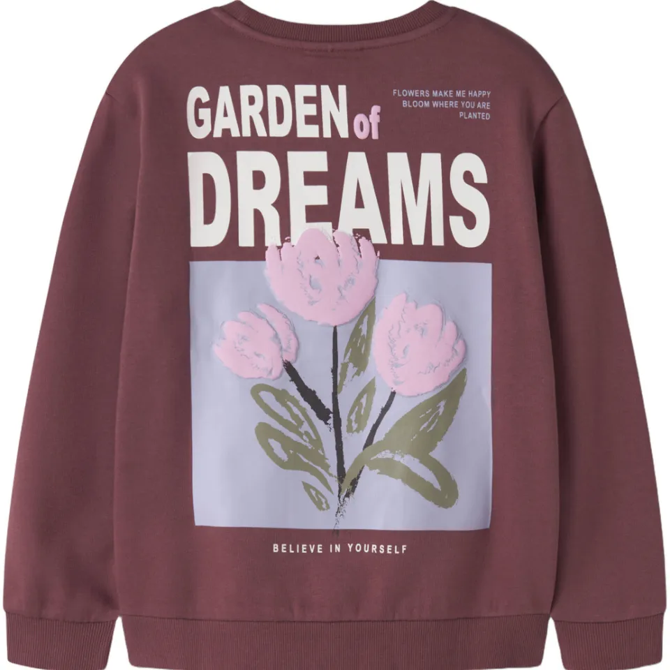 NAME IT KIDS sweater met backprint - donkerrood, foto 2