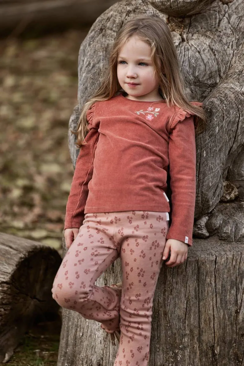 Little Dutch gebloemde flared broek roze, foto 4