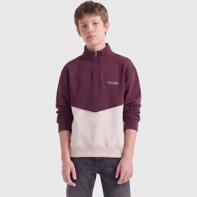 Only & Sons Ceres trui donkerrood ecru Donkerrood/ecru