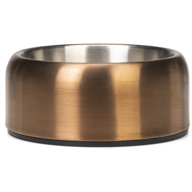 Designed by Lotte rvs eetbak hond Noar brons 15 cm