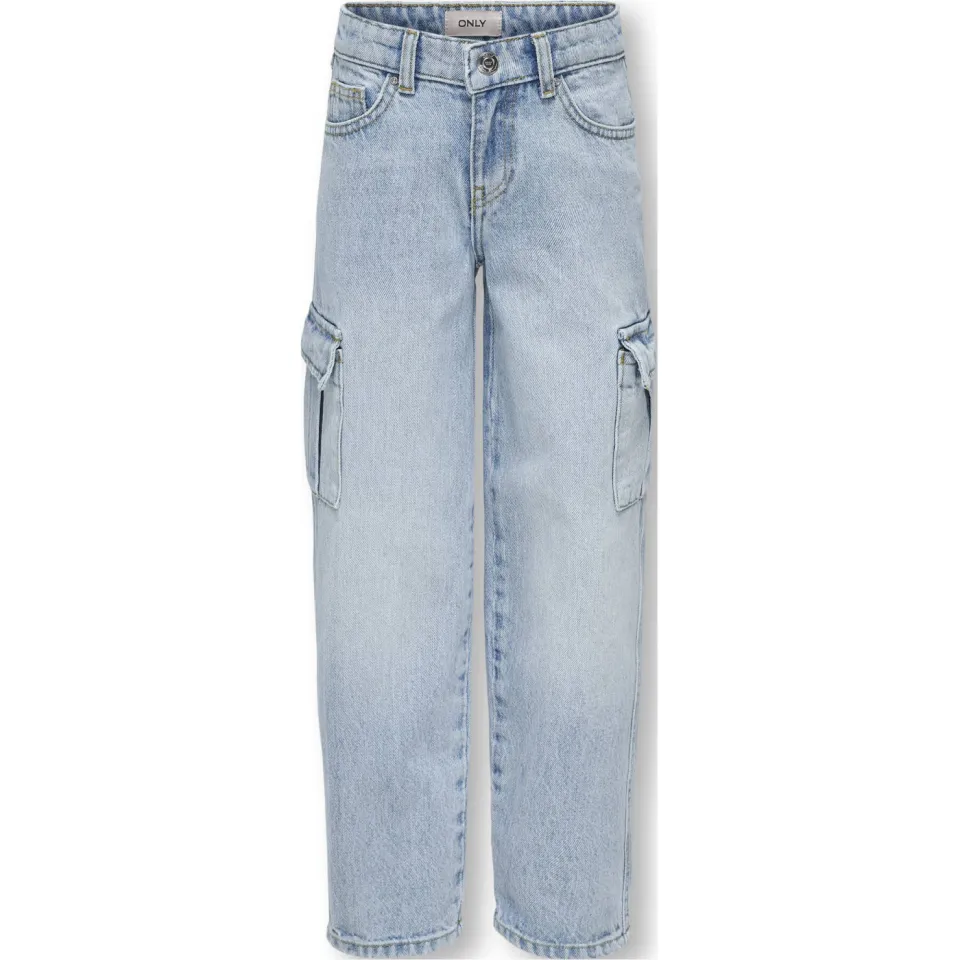 KIDS ONLY GIRL wide leg regular waist jeans light blue denim, foto 2