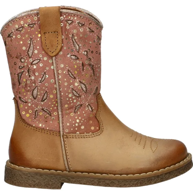 Nelson Kids leren cowboylaarzen cognac