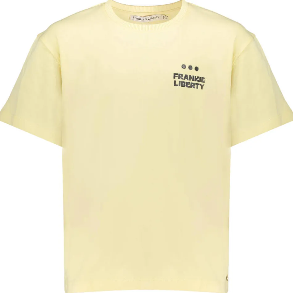 Frankie&Liberty t-shirt met backprint geel, foto 2