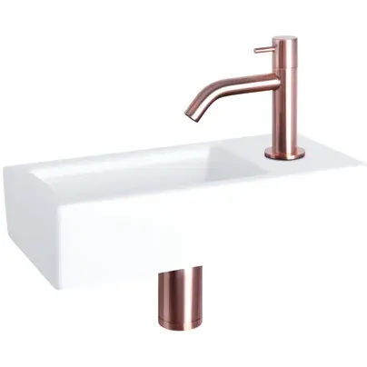 Differnz Fonteinset Mix&match Ravo Keramiek Gebogen Rood Koper Wit