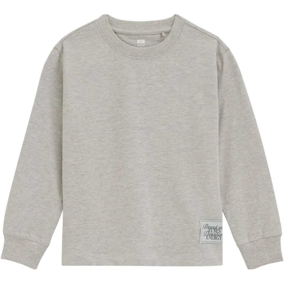 WE Fashion longsleeve lichtgrijs lichtgrijs melange, foto 2
