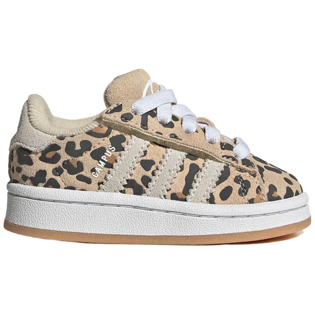 Adidas Originals Campus 00's suède sneakers met panterprint - camel/zwart