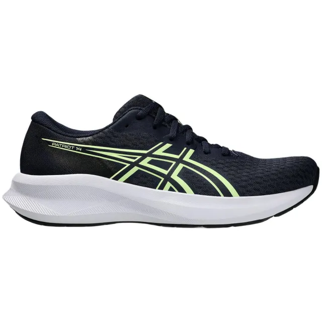 Asics Patriot 14 hardloopschoenen donkerblauw/lichtgroen