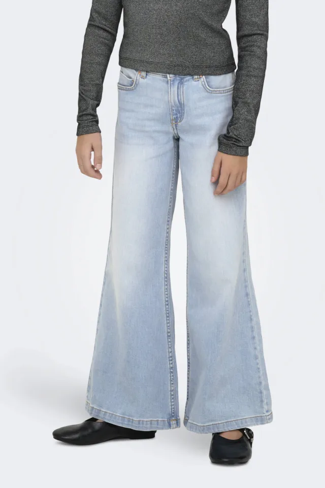 Only KIDS ONLY GIRL wide leg jeans light blue denim