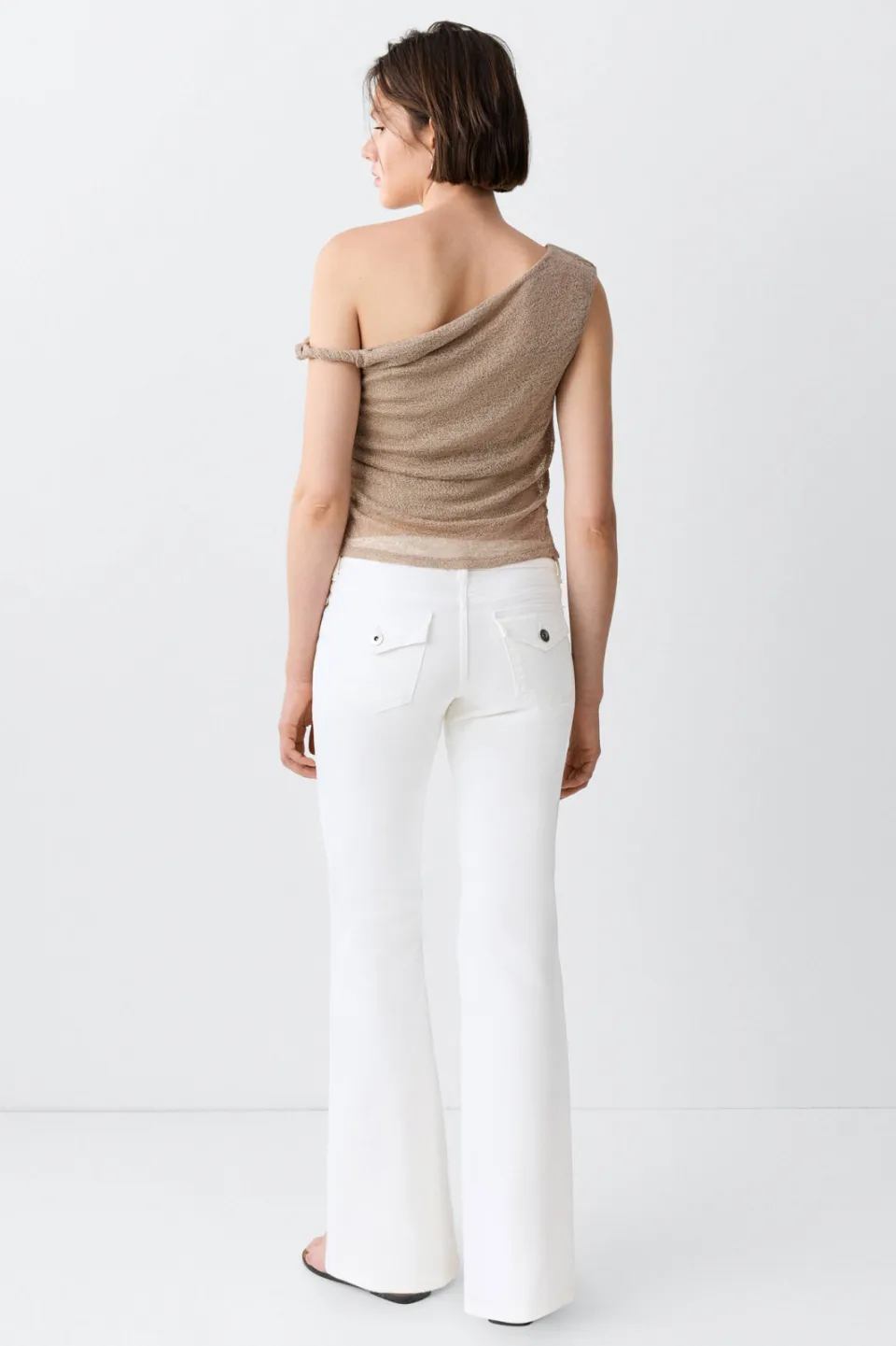 Mango TEEN flared jeans - wit, foto 4
