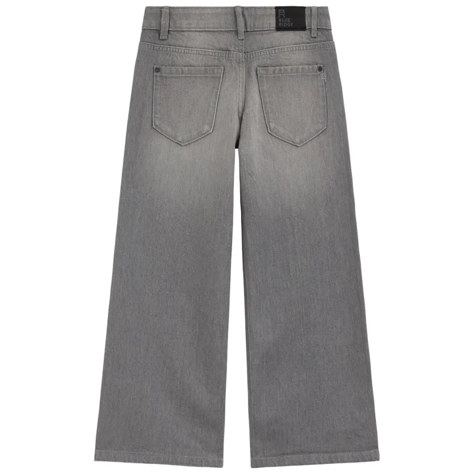 WE Fashion wide leg jeans met strass-steentjes grey denim, foto 3