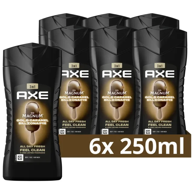 Axe Magnum Gold Caramel Billionaire 3-in-1 douchegel, foto 2