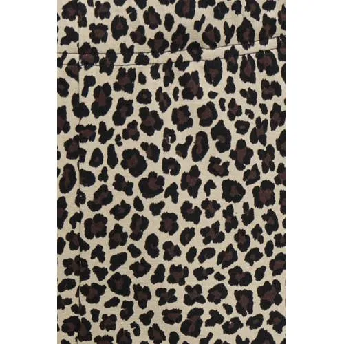 Only geribbelde broek donkerbruin beige / zwart, foto 4
