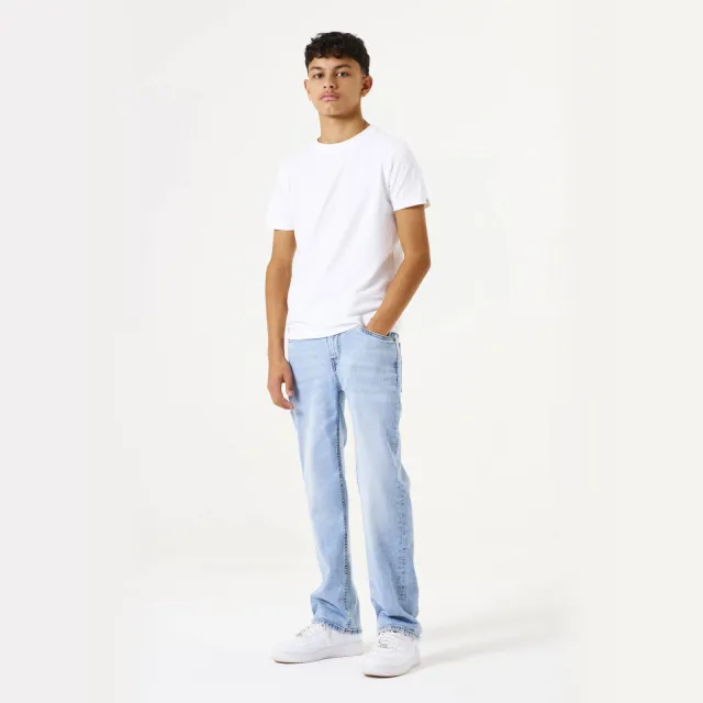 Garcia straight leg jeans high waist light blue denim Bleached