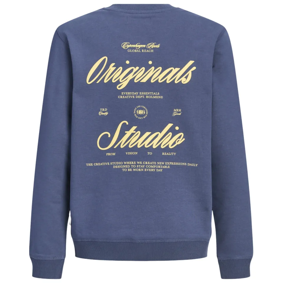 Jack & Jones JUNIOR sweater met backprint - blauw, foto 4