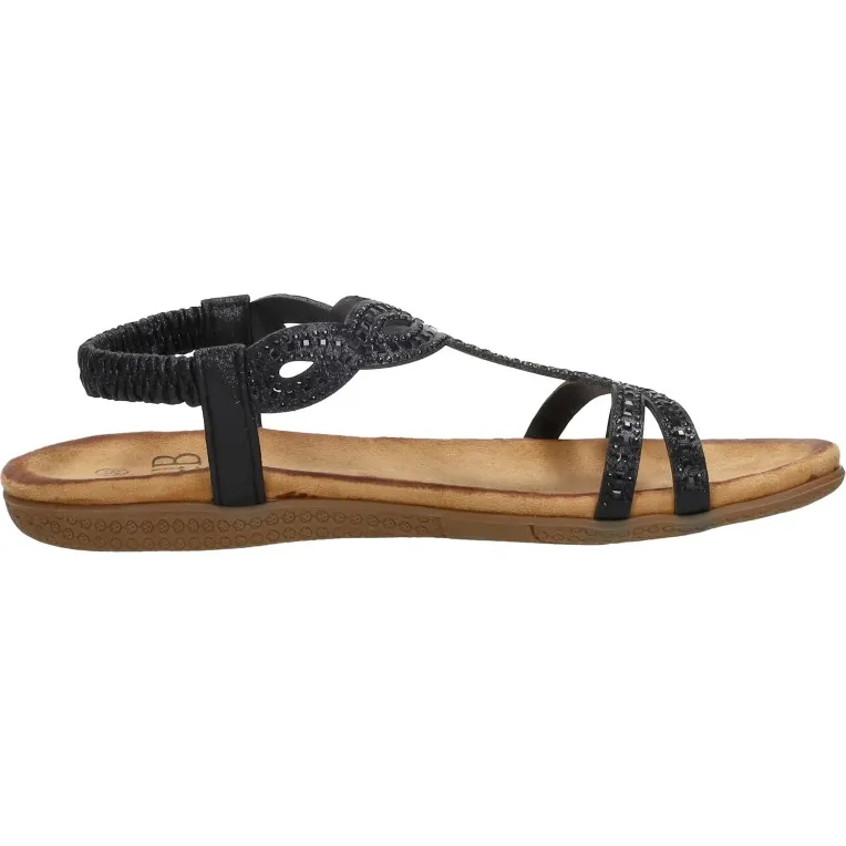 Sub55 sandalen plat zwart