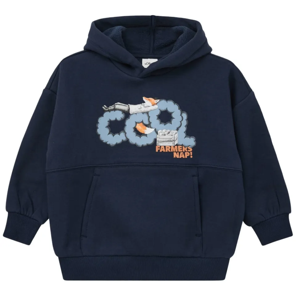 s.Oliver hoodie met print - donkerblauw, foto 2