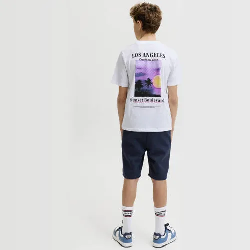 Jack & Jones t-shirt wit met backprint, foto 4