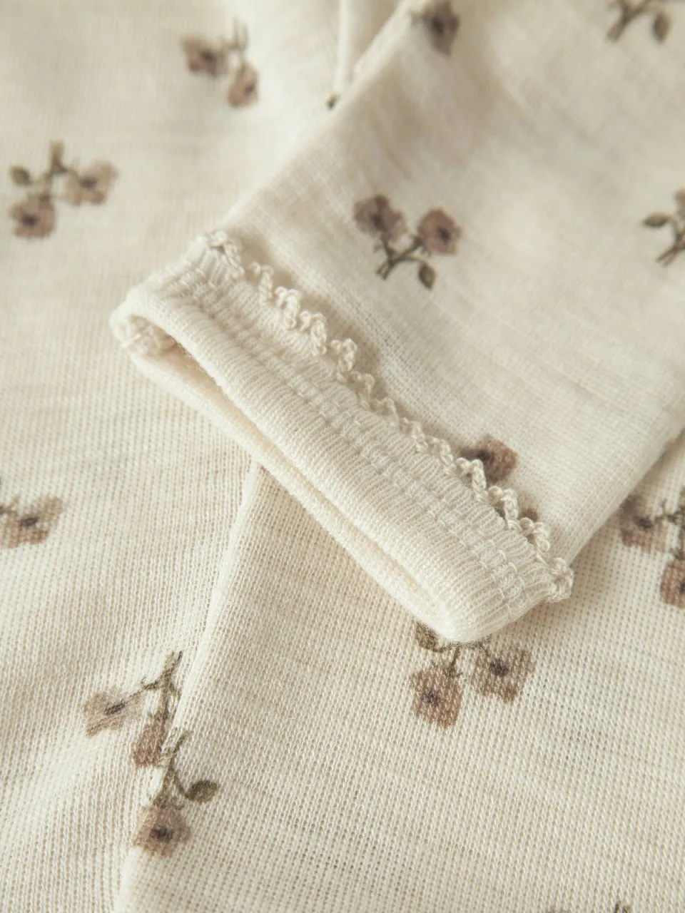 Lil' Atelier baby slim legging met wol beige, foto 2