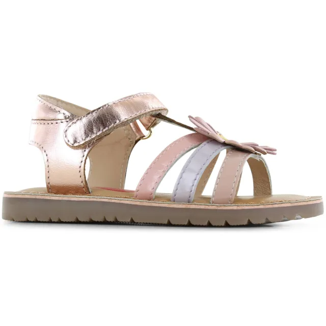 Shoesme leren sandalen rosé Rosé/lila