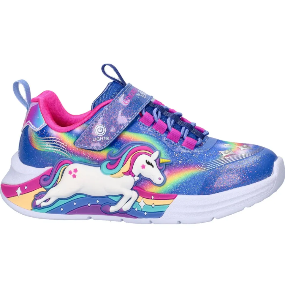 Skechers Unicorn Chaser sneakers blauw multi, foto 4