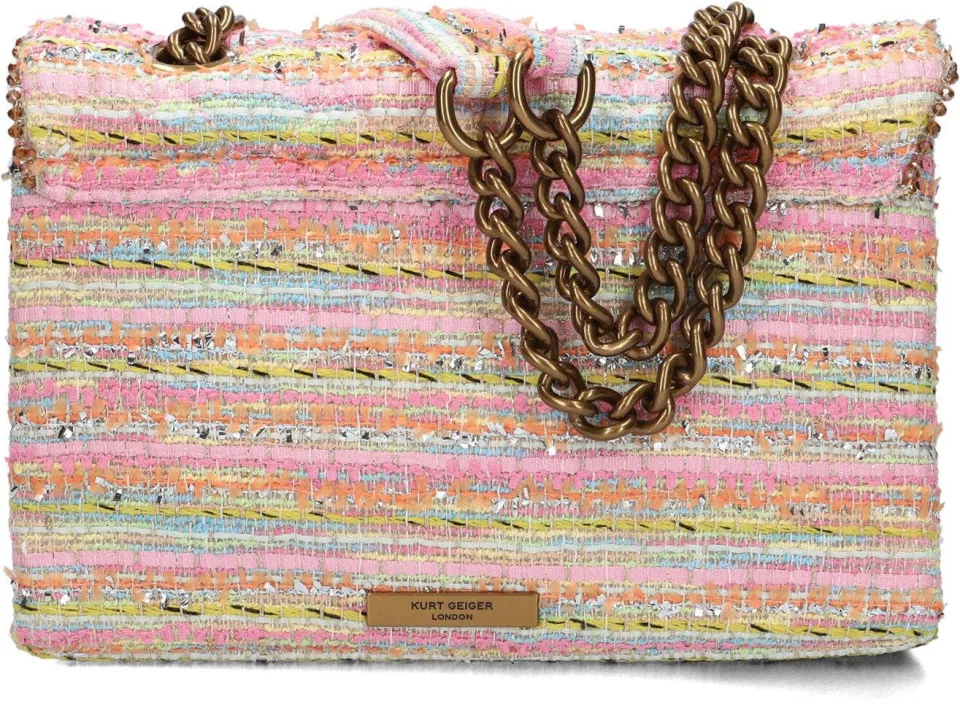 Kurt Geiger Kensington schoudertas tweed roze, foto 2