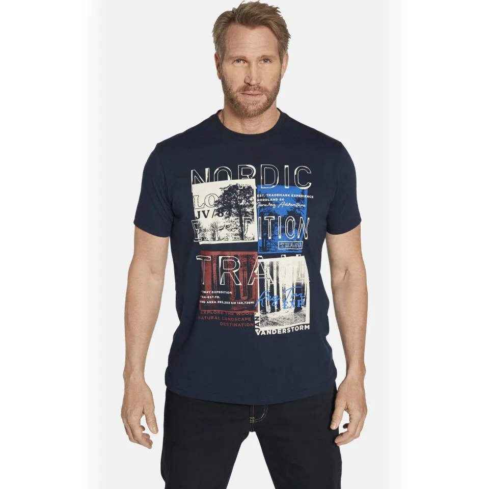 Jan Vanderstorm Tandrup T-shirt donkerblauw