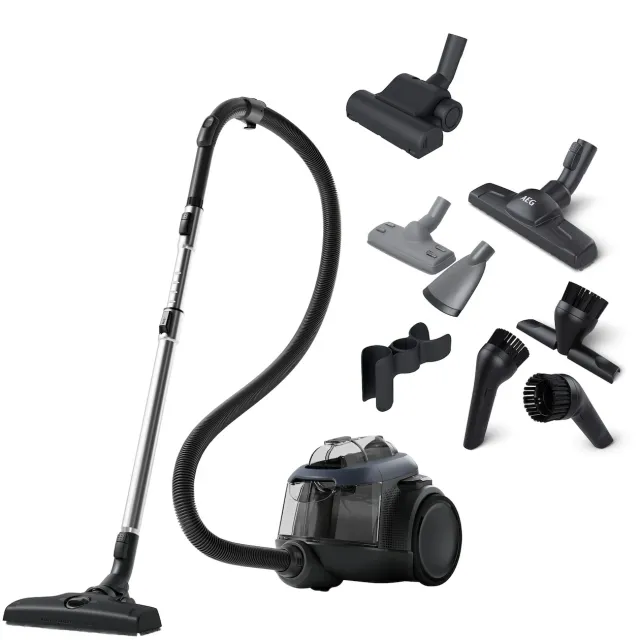 AEG 6000 Animal AL61C4DB stofzuiger zonder zak zwart Denim-blauw