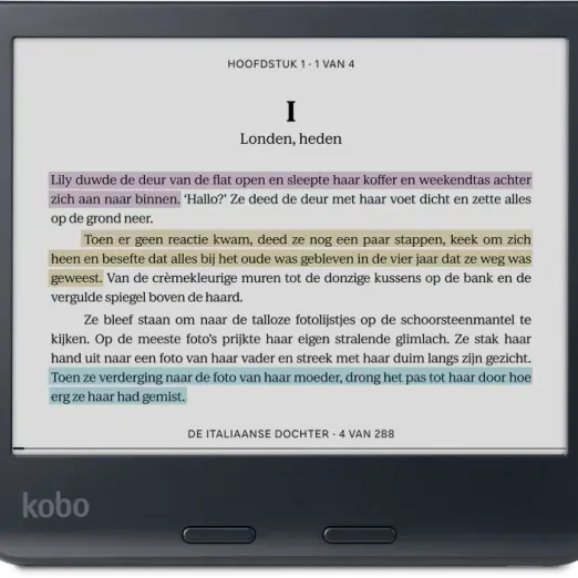 Kobo Libra Colour e-reader zwart, foto 5
