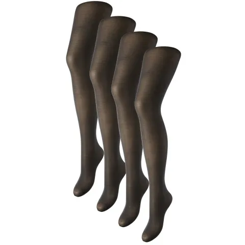 Pieces NIKOLINE 20 denier panty zwart set van 4, foto 2