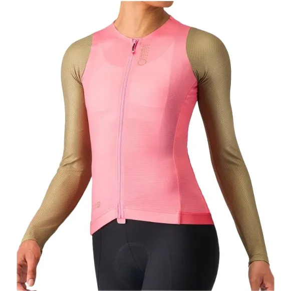 Castelli Corretto fietsshirt lange mouw roze