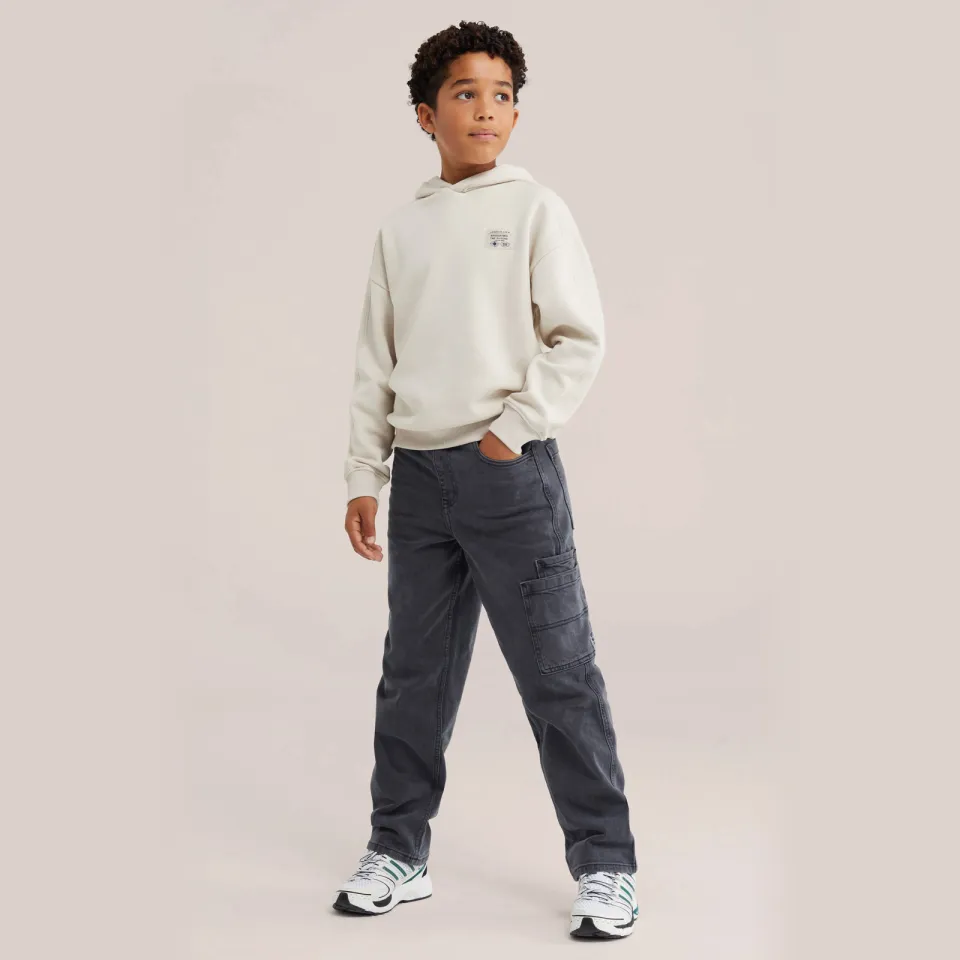 WE Fashion Blue Ridge casual broek antraciet