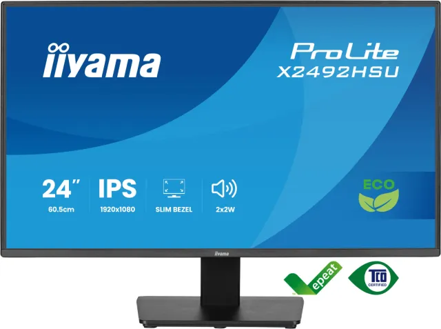 Iiyama ProLite X2492HSU-B1 monitor zwart
