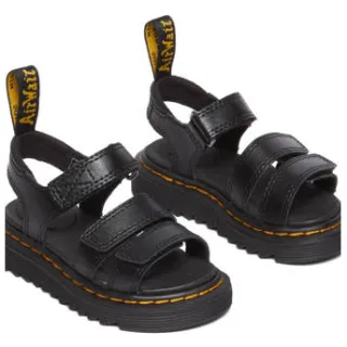 Dr. Martens Klaire T leren sandalen zwart, foto 3