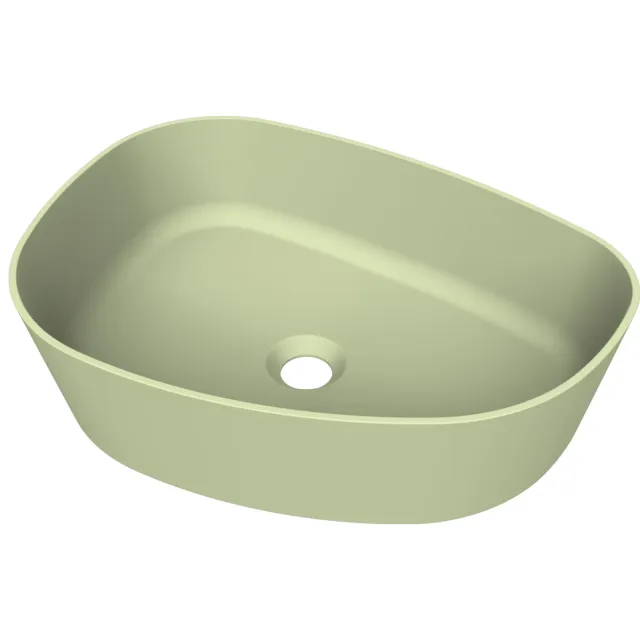 Arcqua Rocker Opbouw Waskom Organisch L 50x37 Mat Pastel Groen