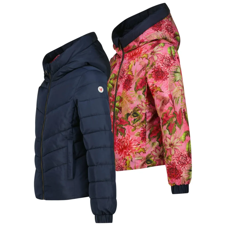 Vingino reversible jas donkerblauw donkerblauw/roze, foto 7