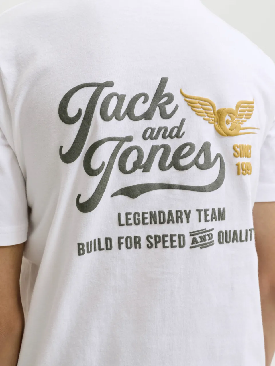 Jack & Jones junior t-shirt met backprint wit, foto 6
