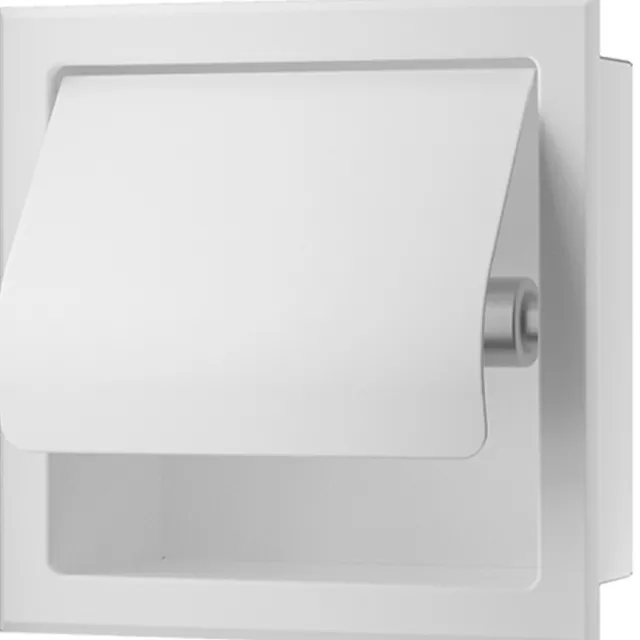 Wiesbaden Toiletrolhouder Inbouw Wiesbaden Rocko Met Klep Mat Wit
