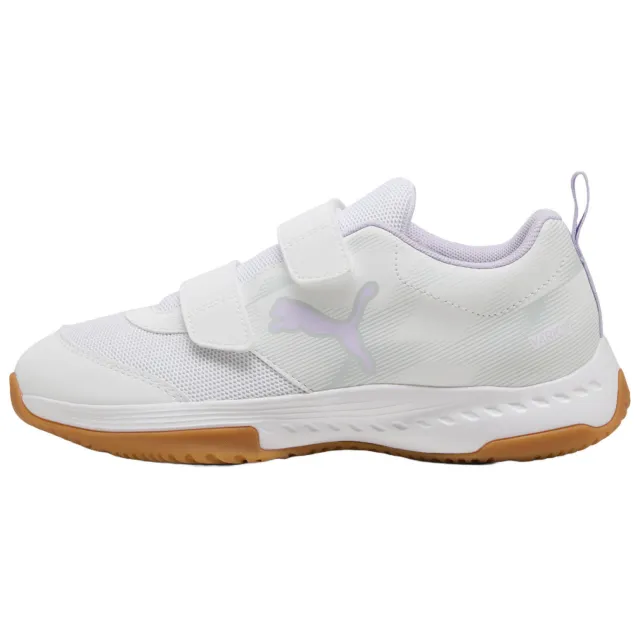 Puma Varion 3 V junior imitatieleren voetbalschoenen - wit/lila, foto 2