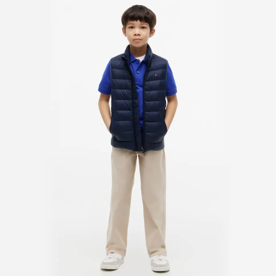 Tommy Hilfiger kids bodywarmer donkerblauw, foto 4