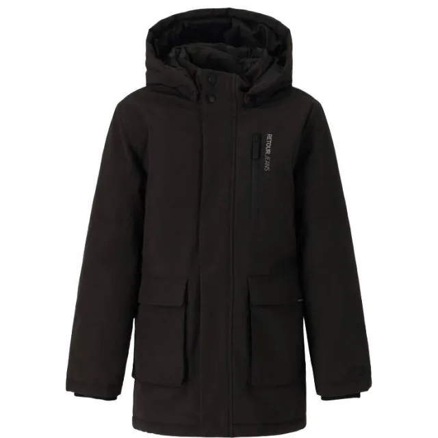Retour Jeans Isak winterjas zwart