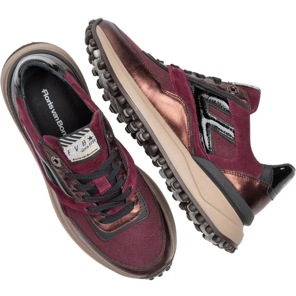 Floris Van Bommel Noppi 52.05 leren sneakers - bordeaux, foto 4