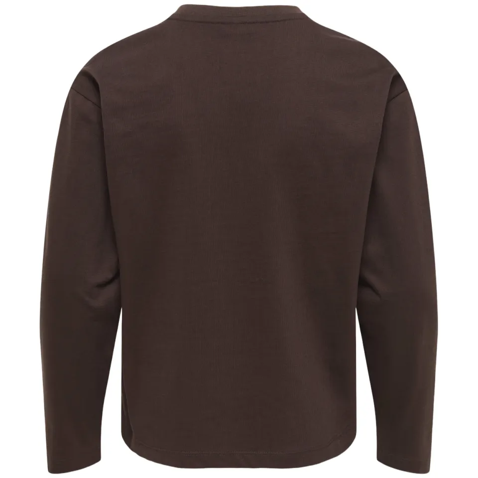 Only longsleeve met print bruin, foto 2