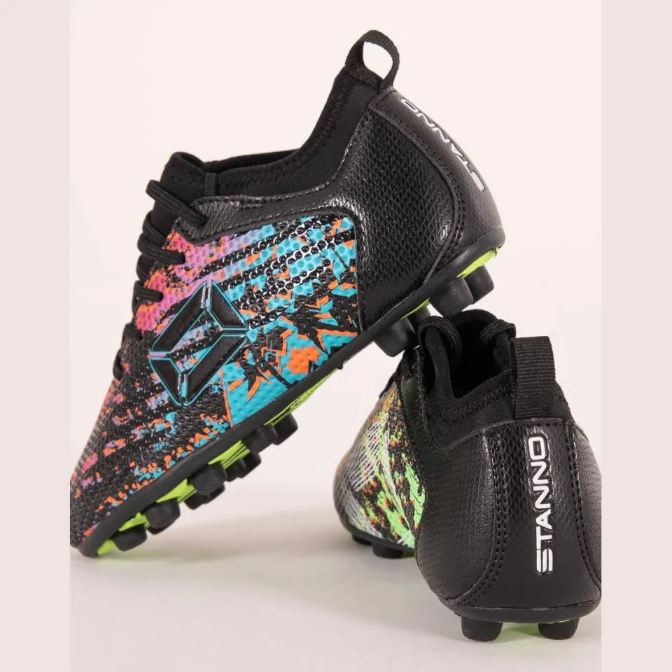 Stanno Vulture FG JR II junior voetbalschoenen zwart/blauw/roze, foto 4