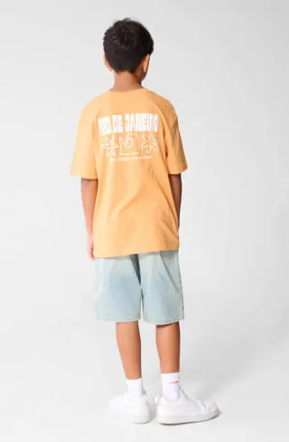 Shoeby t-shirt met backprint oranje, foto 3