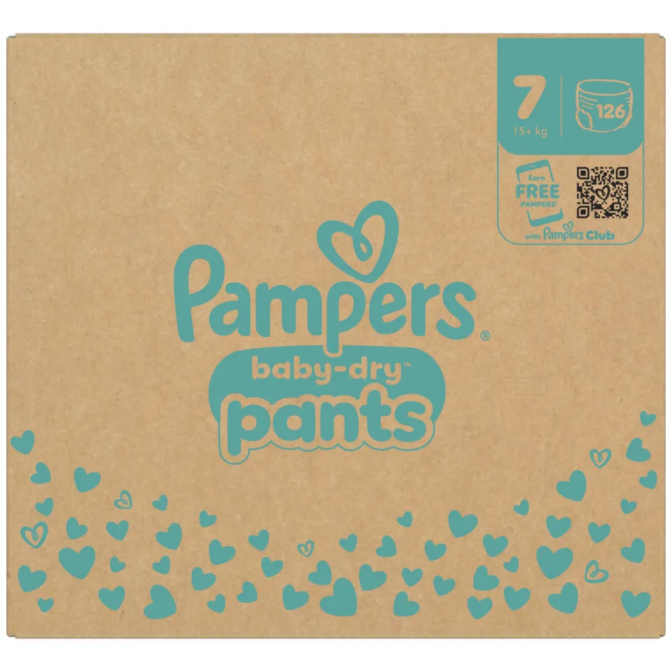 Pampers Baby Dry luierbroekjes maat 7 126 stuks