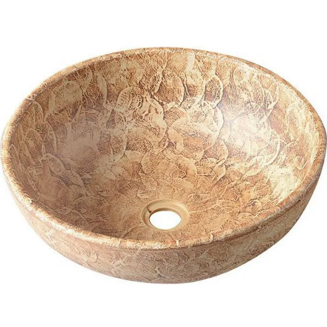 Sapho Waskom Sapho Priori Rond 42x15 cm Keramiek Patroon Bruin