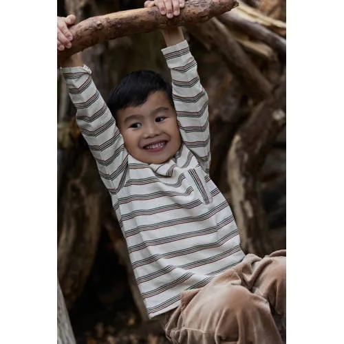 Little Dutch gestreepte longsleeve beige, foto 4