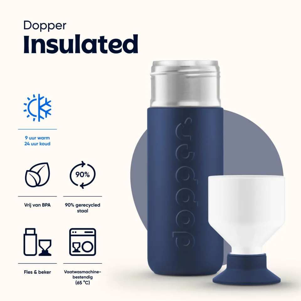 Dopper Insulated Breaker Blue thermosfles 1 L blauw, foto 2